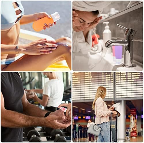16 Pack Travel Bottles for Toiletries,Etopgo Leak Proof Refillable Silicone Travel Containers Squeezable Trip Accessories for Shampoo Conditioner Lotion Body Wash - Image 5