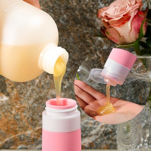 INSFIT 17 Pack Silicone Travel Bottles Set - CAA Compliant Leakproof Toiletries Containers, Reusable Travel Size Accessories for Women & Men, Airplane Essentials, Shampoo Lotion Organizer - Image 4