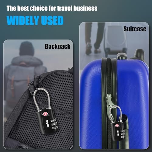 Diyife TSA Luggage Locks, [2 Pack] 3-Digit Security Suitcase Locks, Combination Padlock for Suitcases Flexible Cable Travel Lock, TSA Approved Luggage Locks for Suitcases Travel Luggage Bag Case - Image 8