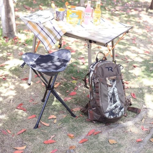 EVER ADVANCED Folding Stool Tripod Tall 53 cm Lightweight Camping Stool Compact Portable Fishing Tripod Camping Chair Collapsible for Outdoor Travel Walking Garden Backpack Hold Up 102 KG - Image 8