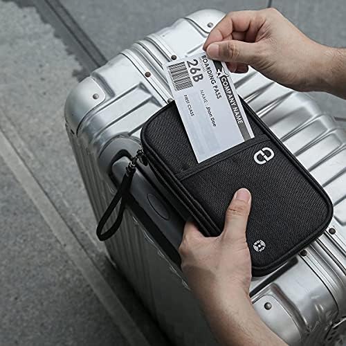 dayday® 4 Passport Holder Travel Wallet Accessories Document Airplane Holiday Essentials Organiser Bag with RFID Blocking Unisex Family Cover Case | Gifts for Men Women - Image 7