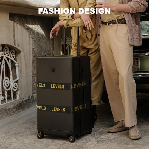 LEVEL8 Luggage Straps for Suitcase, Adjustable Belts Travel Accessories (Black, 2 PCS Set) - Image 2