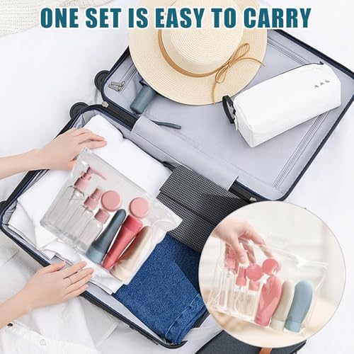 11pcs/Set Travel Bottle Set - Leak-Proof Silicone Toiletry Containers for Shampoo, Conditioner, Lotion - Refillable Travel Accessories with Clear Bag - Image 5