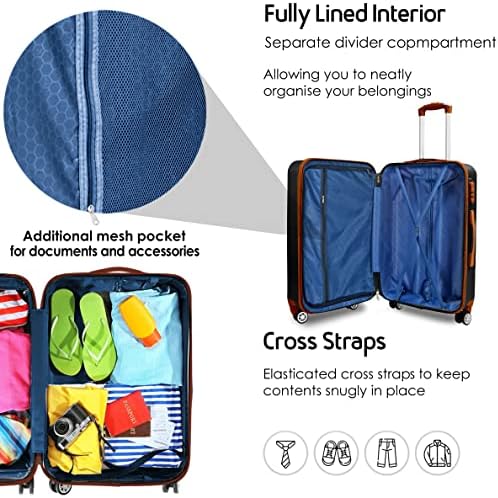 Medium Luggage | Durable Suitcases | Lightweight & Secure with Combination Lock | Smooth 4 Dual Spinner Wheels | Ideal Travel Bag & Luggage Sets (Dark Green, Medium 24'') - Image 4