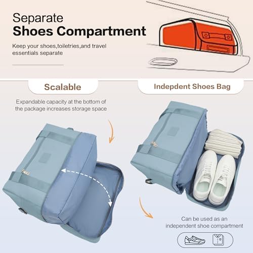 for Ryanair Cabin Bags 40x20x25 Underseat Cabin Bag Waterproof Travel Hand Luggage Bag Carry on Bag Weekend Overnight Bag for Women and Men with Shoe Pouch - Image 4