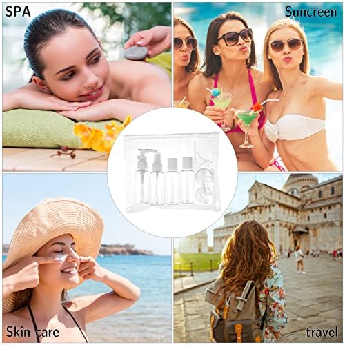 Travel Bottles for Toiletries, 9 PCS Leak Proof Refillable Travel Containers Liquid Containers with Clear Toiletries Bag for Cosmetic Shampoo Lotion Makeup Shower Hand Soap - Image 2