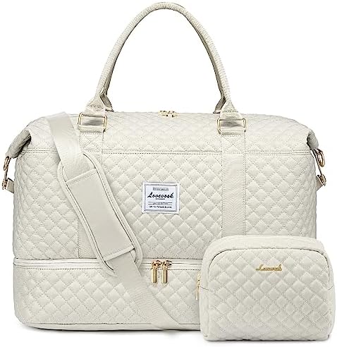 LOVEVOOK Travel Bag for Women With Shoe Compartment - Weekend Overnight Carry-on Duffel With Toiletry Bag - Waterproof Holdall for Gym, Sports, Vacation - Ryanair EasyJet Cabin Hand Luggage - Image 9