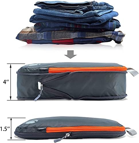 Cipway Compression Packing Cubes Set, Ultralight Expandable Travel Organizers for Carry on Luggage (Grey 3pcs) - Image 4