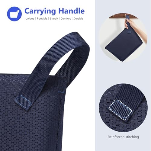 HYZUO Electronics Organiser Bag Tech Accessories Pouch Water-Resistant Storage Bag for Charger, Cables, Power Bank, Hard Drive, Cards, Stylus, Gadgets, Portable Carrying Accessory Bag, Navy Blue - Image 4