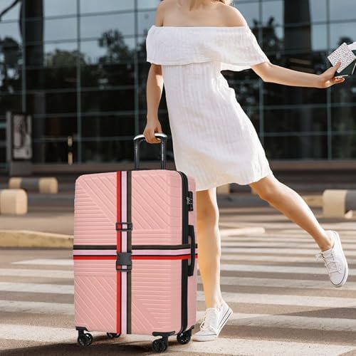 BILIONE 4 Pcs Luggage Straps for Suitcases, Heavy Duty, Adjustable, Premium Accessory for Travel Bag Closure (Rainbow, Orange, Blue) - Image 2