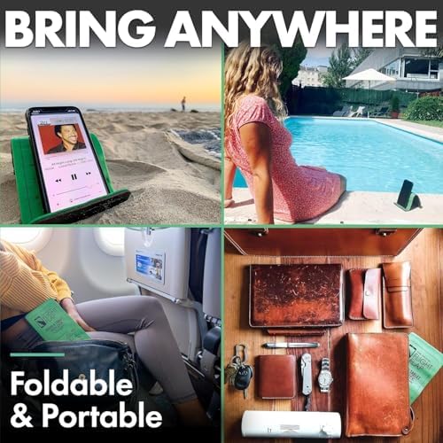Foldable Airplane Phone Holder - Flexible Mobile Stand for Desk & Bed - Travel Essentials (Black) - Image 7