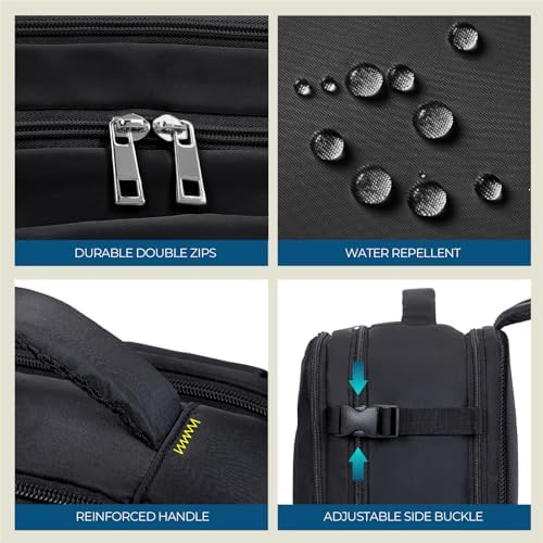 Cabin Bags 40x20x25 Underseat for Ryanair, Carry On Travel Backpack Cabin Size Rucksack Hand Luggage Bag Backpack Casual Daypack School Bag Fit 14 Inch Laptop with Cable Hole - Image 7