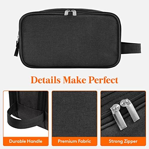 Lifewit Toiletry Bag for Men, Large Travel Shaving Dopp Kit with Double Zippers, Water-Resistant Bathroom & Travel Organizer for Full Size Toiletries and Shaving Accessories, Medium, Black - Image 5