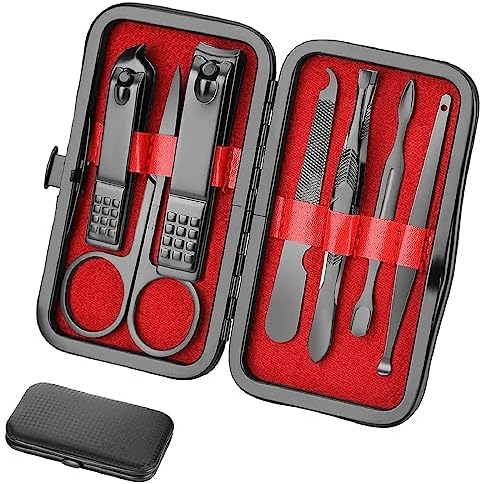 Manicure Set Men Travel Manicure Set Nail Clippers Mens Accessories Stainless Steel Nail Clippers Set Pedicure Set Personal Care Kit Nail Grooming Kit Gift for Men Husband Friend Parents Women
