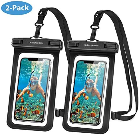 UNBREAKcable Waterproof Phone Pouch, IPX8 Waterproof Phone Case, Travel Essentials, [Dry Bags for iPhone Samsung Huawei Xiaomi...] [7 Inch] [2 Pack] Black - Image 7