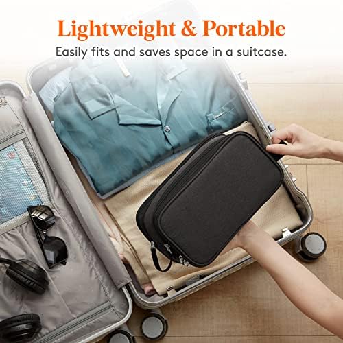 Lifewit Toiletry Bag for Men, Large Travel Shaving Dopp Kit with Double Zippers, Water-Resistant Bathroom & Travel Organizer for Full Size Toiletries and Shaving Accessories, Medium, Black - Image 8