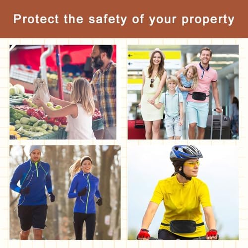 Travel Money Belt, Anti-Theft Fanny Pack, Hidden Bum Bag Under Clothes, Waist Pack with RFID Blocking for Money, Passport, Card, Mobile Phone, Keys - Image 7