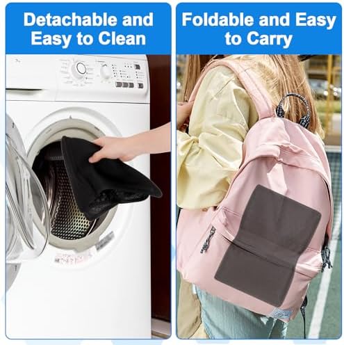 Gel Seat Cushion, Portable Travel Seat Cushion, Folding Gel Cushion for Sitting, Office Chair Cushion for Office Car Airplane Wheelchair, Pressure Relief Cushions for Traveling Bleachers Camping - Image 6