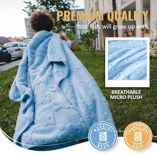BOACAY Travel Toddler Blanket for Airplane, Car - Soft Kids Throw Blanket for Daycare - Pillow for Girls, Boys with Backpack Clip, Luggage Sleeve - Image 5