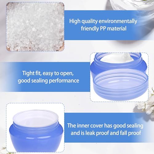 6PCS Travel Pots for Toiletries Waterproof Seal Travel Pots Leakproof Plastic Travel Containers Sets Travel Pots for Cream Travel Containers for Toiletries Lotion Travel Bottles Accessories - Image 3