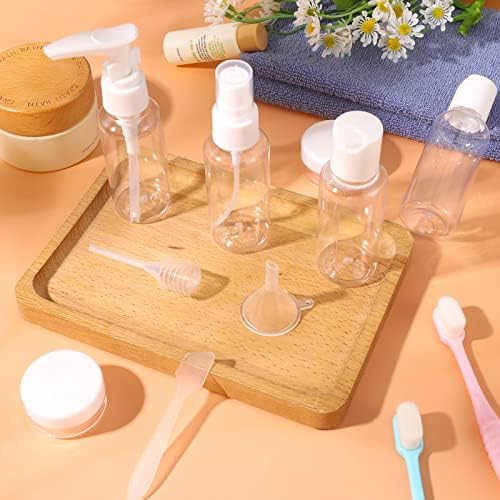 Travel Bottles for Toiletries, 9 PCS Leak Proof Refillable Travel Containers Liquid Containers with Clear Toiletries Bag for Cosmetic Shampoo Lotion Makeup Shower Hand Soap - Image 5