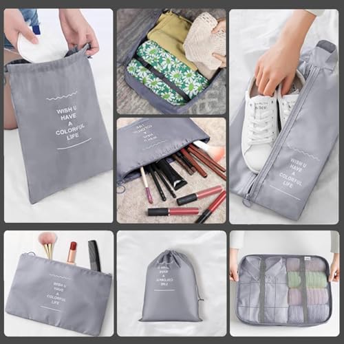 9-Piece Travel Packing Cubes Set, Luggage Organizer Bags, Waterproof Storage Pouches, Suitcase Packing Organizers, Travel Essentials - Image 5