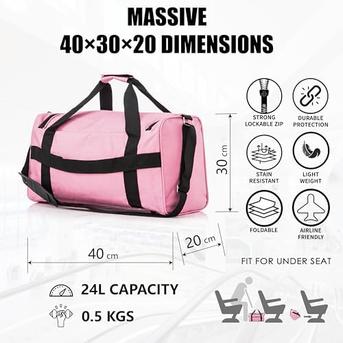 40X30X20 Wizz Air Cabin Bag Carry On Hand Luggage Flight Bag Small Underseat Luggage Lightweight Travel Bag Duffle Holdall - Image 4