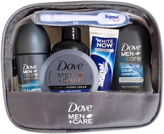 Travel Size Toiletries Essentials for Men in Compact Pouch, Mens Travel Bag for Hospital Over Night Stay, Airport Approved Mini Toiletries and Wremedies Travel Checklist - Image 2