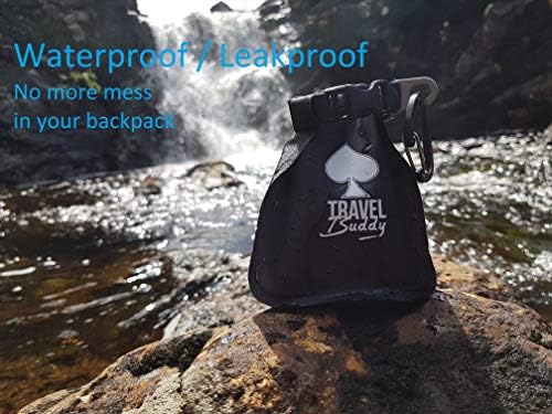 Travel soap bar Bag case - Box Holder, Waterproof - Leakproof with Suction Cup and Carabiner (Small - fits only soap bar up to 150gr / 5oz) - Image 4