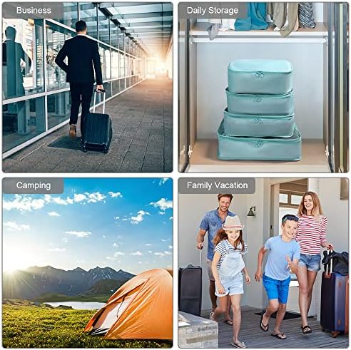 OSDUE Travel Organisers, 8pcs Packing Cubes for Suitcases, Travel Luggage Packing Organizers, Waterproof Travel Essentials Bag, Clothes Shoes Cosmetics Toiletries Storage Bags, Travel Accessories - Image 7