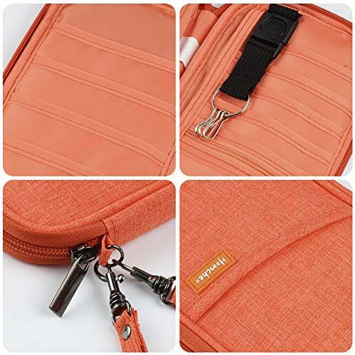 RFID Blocking Family Passport Wallet Holder Waterproof, Travel Document Organizer Credit Card Clutch Bag for Men Women - Image 4
