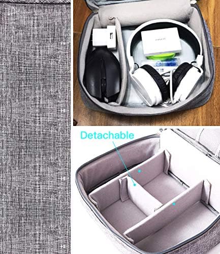 HCFGS Travel Cable Organiser Bag, Electronics Accessories Organizer Bag, Universal Carry Travel Gadget Bag for Cables, Power Bank,USB Drive, Charger Hard Disk (Gray) - Image 4