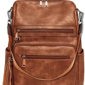 Women PU Leather Backpack Waterproof Casual laptop bag School Shoulder Bag for Ladies