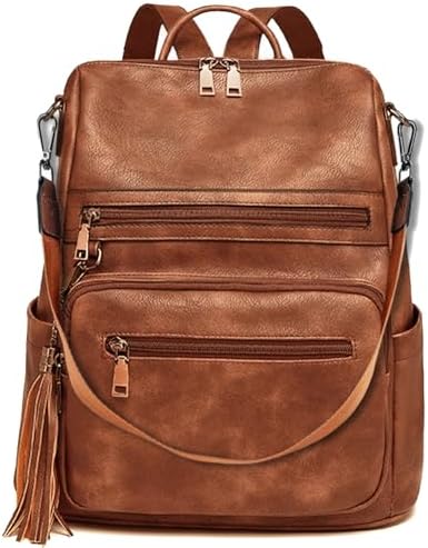 Women PU Leather Backpack Waterproof Casual laptop bag School Shoulder Bag for Ladies