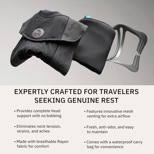 trtl Travel Pillow Cool for Neck Support - Cooling Travel Pillows for Airplanes - with Breathable Fabric - Lightweight and Easy to Carry - Image 4