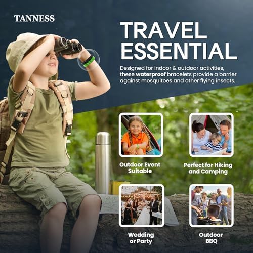 12 Pack Mosquito Repellent Bracelet | Non-Toxic Deet-Free Outdoor Bug Mosquito Bands | Insect Repellent, Waterproof Insect Repellent Bands Travel Essentials for Kids & Adults - Image 4