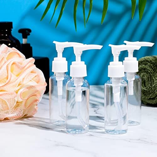 4 Pack Transparent Travel Bottles Pump Bottle Clear Mini Soap Dispenser Plastic Foamer Bottle Travel Pump Bottle for Lotion, Toiletries, Shampoo - Image 6