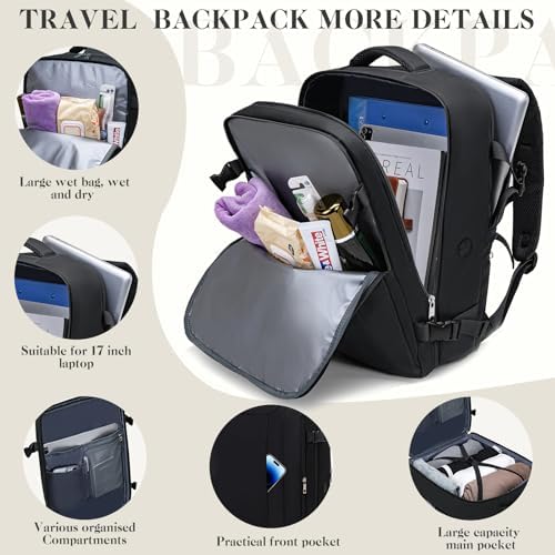 for Easyjet Cabin Bag 45x36x20, Waterproof Underseat Cabin Bag Travel Backpack, Carry on Hand Luggage Backpack With Charging Port and Anti Theft Pocket - Image 4