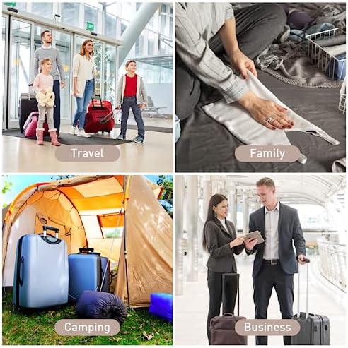 DAWNTREES Silicone Travel Bottles and 9 Pcs Packing Cubes for Suitcase,Travel Kit,Travel Essential, Beige - Image 6