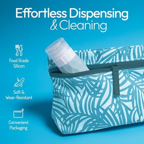 Silicone Travel Bottles for Toiletries with Clear Bag- 4 Pack Holiday Essentials Travel Bottles for Toiletries- Refillable Shampoo and Conditioner Bottle -Leakproof, Squeezy Travel Accessories - Image 6