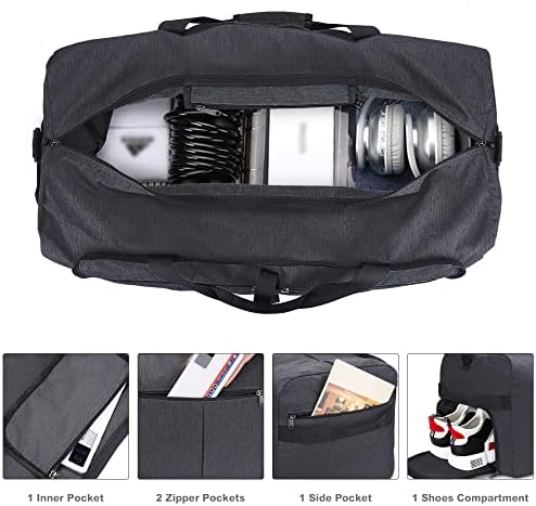 Urtala Travel Duffel Bag for Men & Women, 120L Holdall Bag Foldable Weekend Overnight Bag with Shoe Compartment & Shoulder Strap, Lightweight Waterproof - Image 6