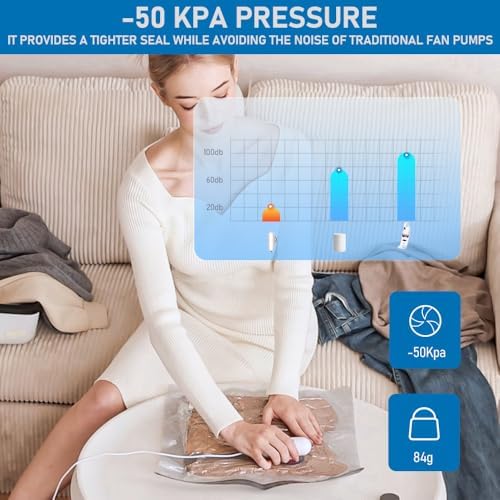 Vacuum Storage Bags with Electric Pumps, 12-Pack Vacuum Bags for Clothes Travel, Reusable, Suitable for Clothing storage, Travel, Luggage and Suitcase Storage - Image 6