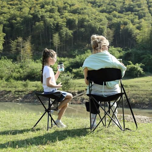 Portal Folding Stool Camping Stool Collapsible Tripod Portable Lightweight Fold away Small Chair Pop up Travel Seat for Hiking Backpacking Fishing Walking Events Festival Load 102KG - Image 4