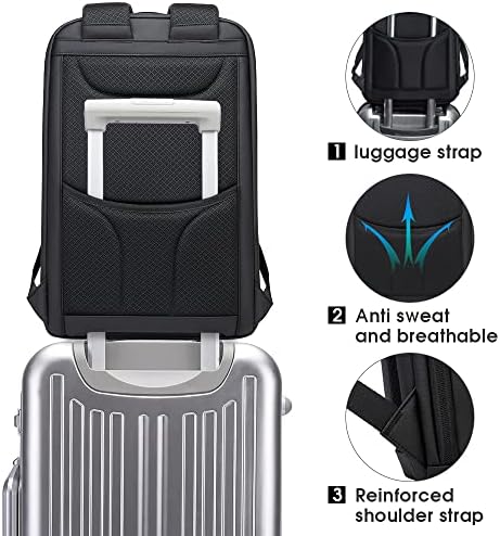BANGE Backpack Business Smart Backpack Waterproof fit 15.6 Inch Laptop Backpack with USB Charging Port,Travel Durable Backpack - Image 5