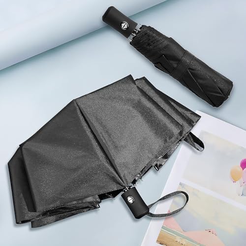 6 Pack Folding Travel Umbrella, Automatic Open Umbrellas Bulk, 8 Ribs Windproof Compact Umbrellas, Portable Sun Rain UV Auto Open & Close Umbrella for Men Women, Black - Image 7