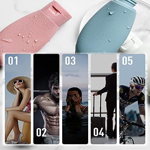 DDUP 3 Pcs Travel Bottles Set,60ML Travel Bottles & Containers,Small Mini Empty Plastic Squeeze Bottles for Travel Toiletries,Shampoo and Conditioner with Storage Bag(Multicolor) - Image 5