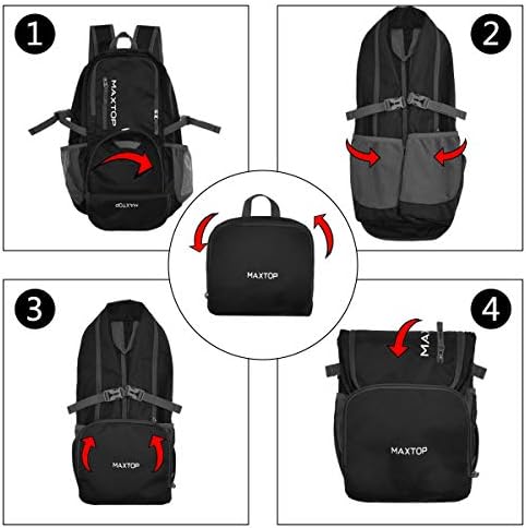 MAXTOP 30L Backpack, Ultra Lightweight Packable Foldable Rucksack, Water Resistant, for Men Women Kids, Outdoor Camping Hiking Travel Daypack Handy Durable Gifts - Image 6