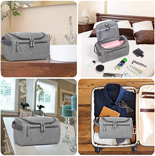 Etercycle Hanging Wash Bag Travel Toiletry Bag Waterproof Bathroom Bag for Men and Women Travel Toiletry Makeup Organizer (Grey) - Image 7