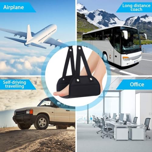 Airplane Footrest - Best Travel Essential, Airplane Travel Accessories, No Clashing Foot Hammock & Portable Plane Leg Rest, Provides Relaxation and Comfortable for Long Flight - Image 8