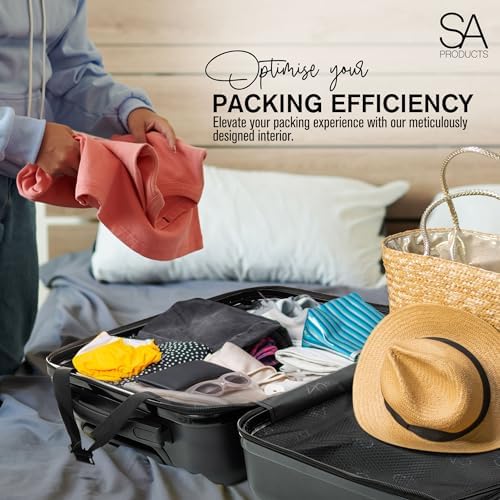 Cabin Suitcase, Easy Jet 45x36x20 Cabin Bag | Lightweight, Telescopic Handle, Hard Shell Small Carry on Suitcase with Wheels | Travel Luggage (Black) - Image 7